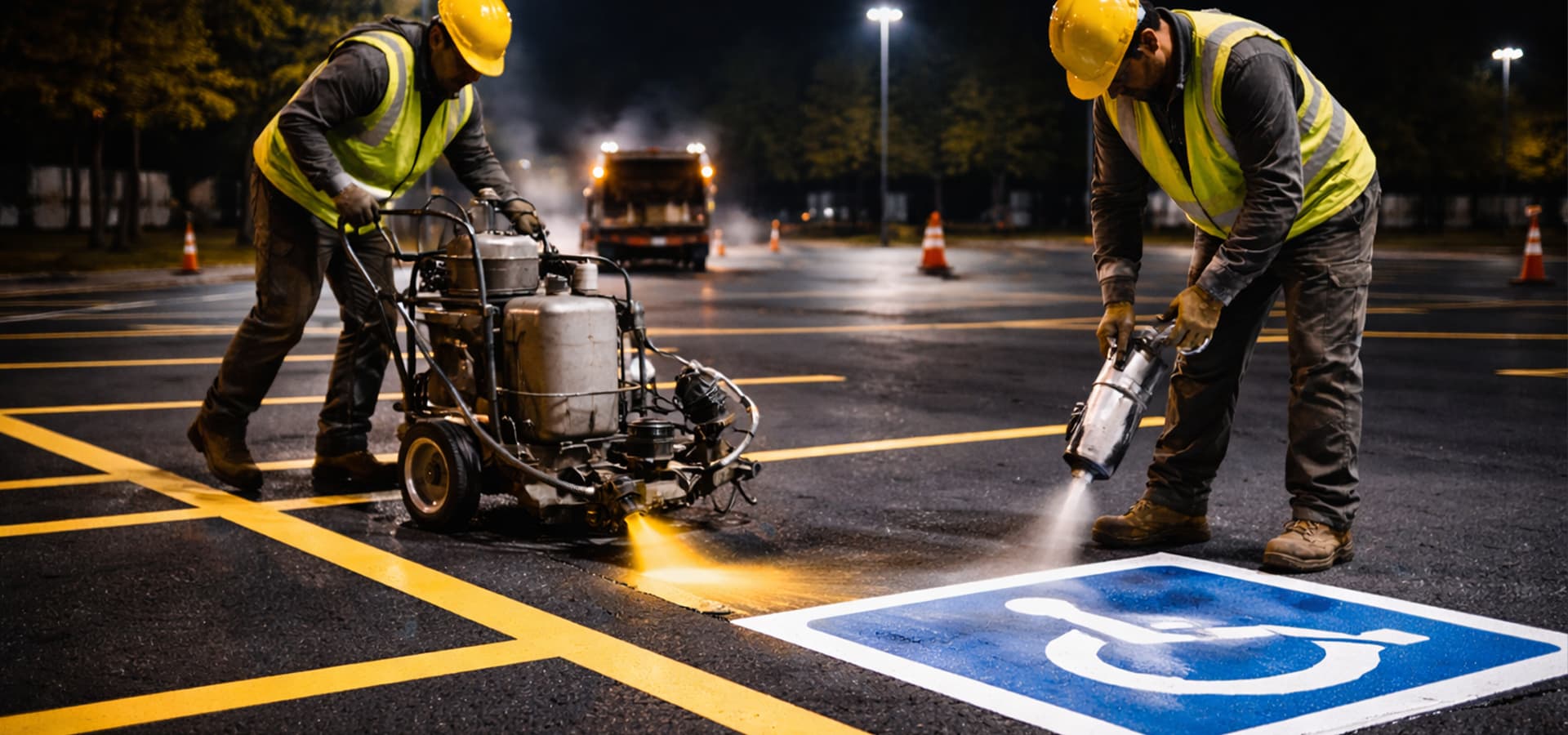 Parking Lot Striping & Pavement Markings - Professional pavement services